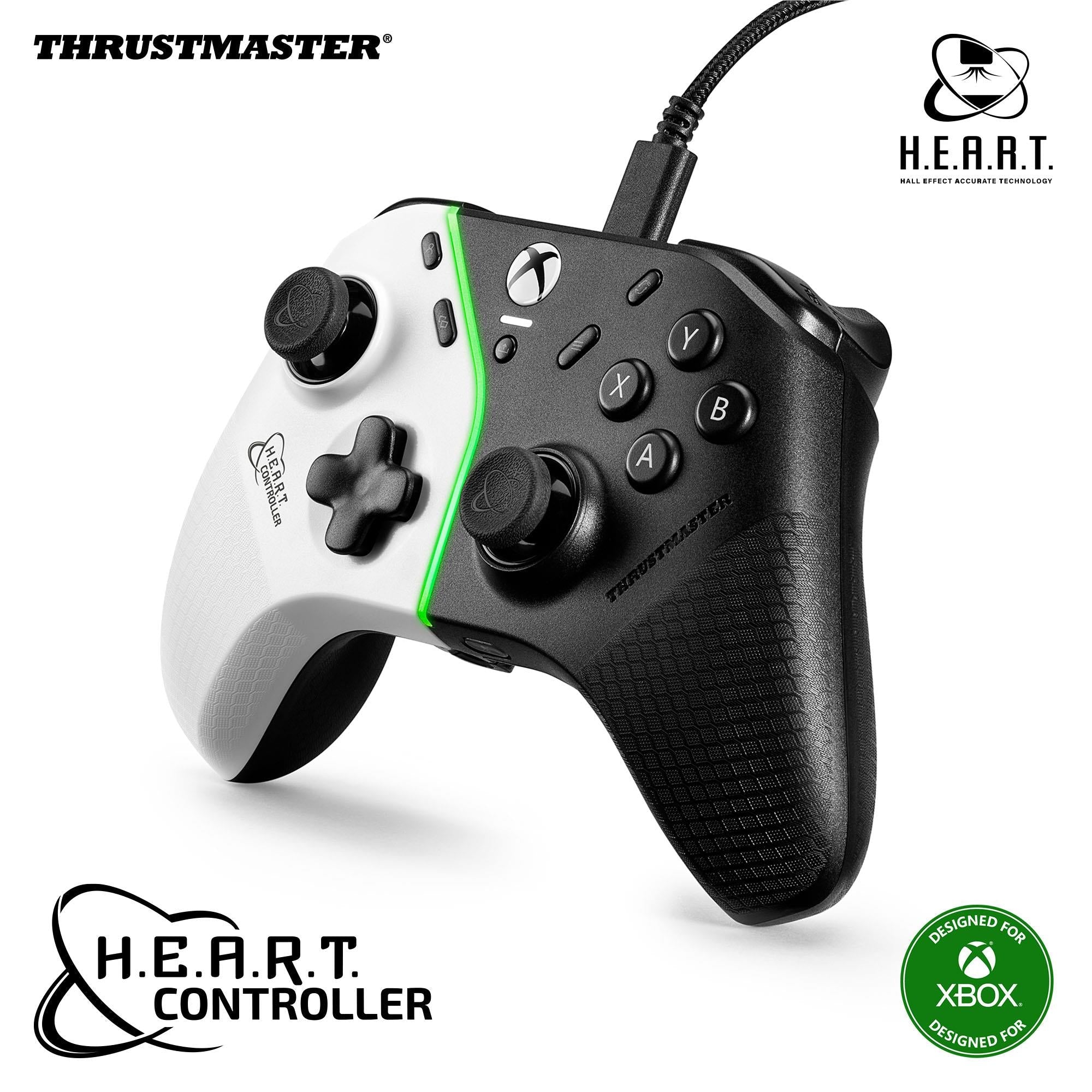 Thrustmaster H.E.A.R.T. Controller, Hall Effect Gamepad with Anti-drift Technology for Xbox & PC