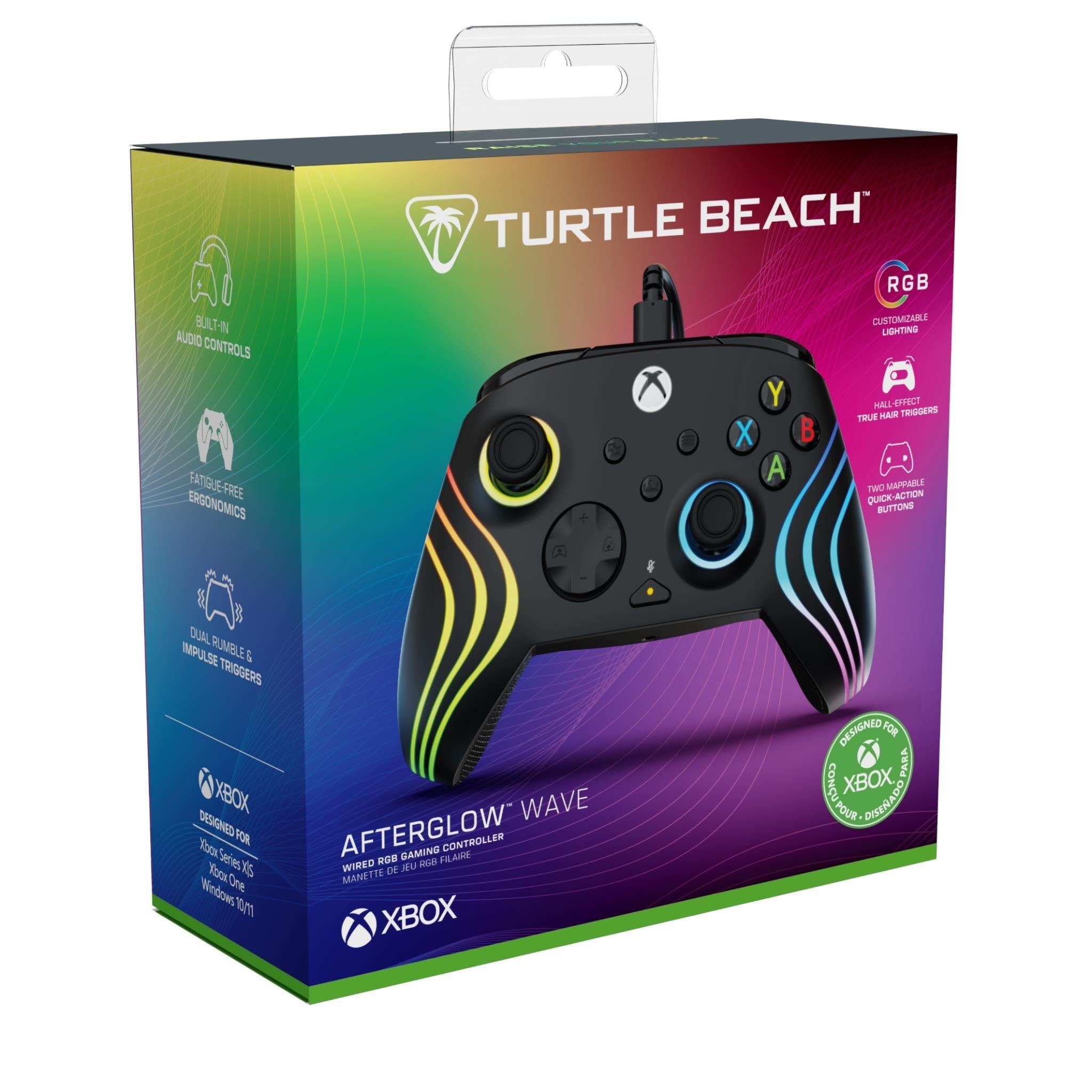 Turtle Beach Afterglow Wave RGB Gaming Controller for Xbox Series X|S & PC (Black)
