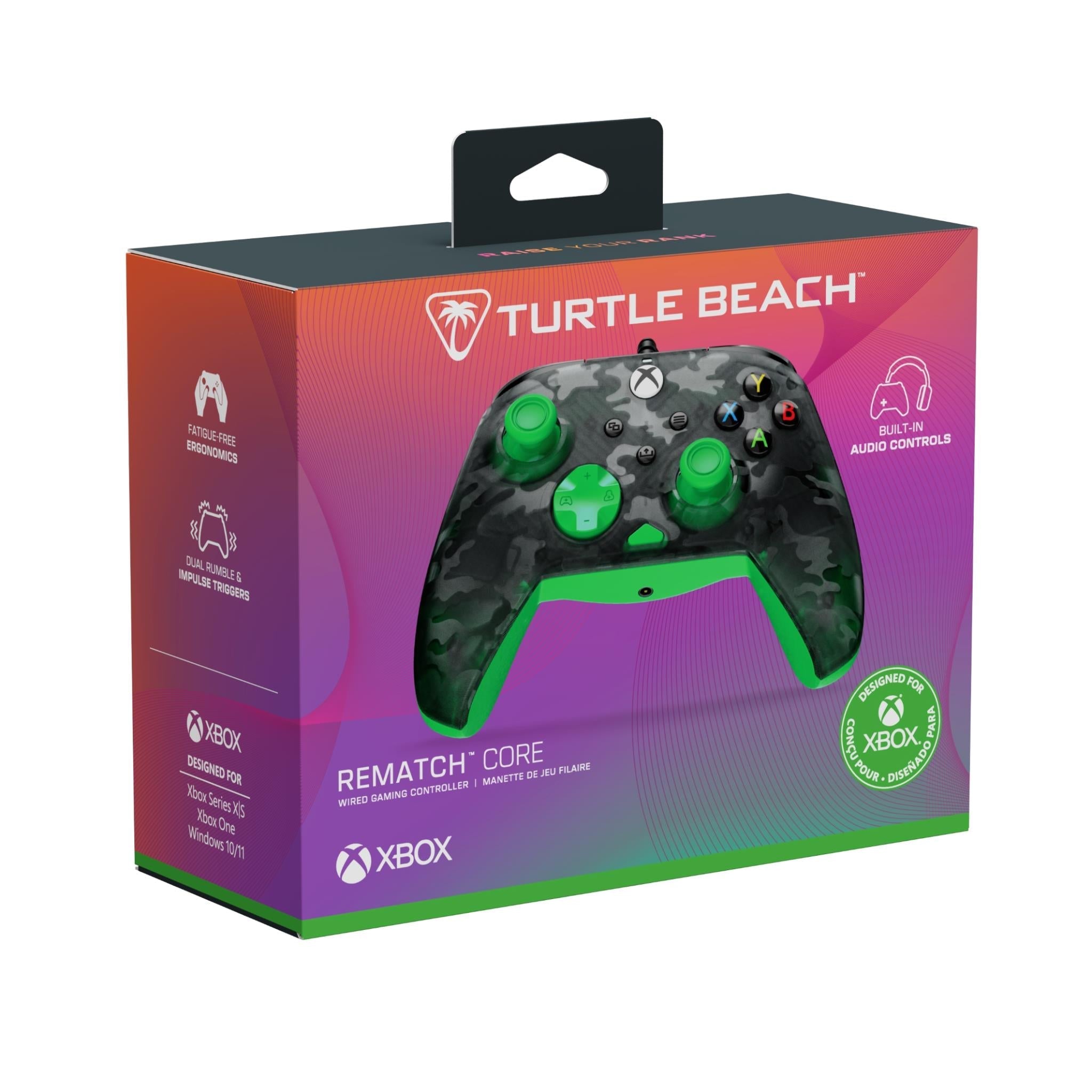 Turtle Beach Rematch Core Wired Controller (Ghost Black Camo/Green)