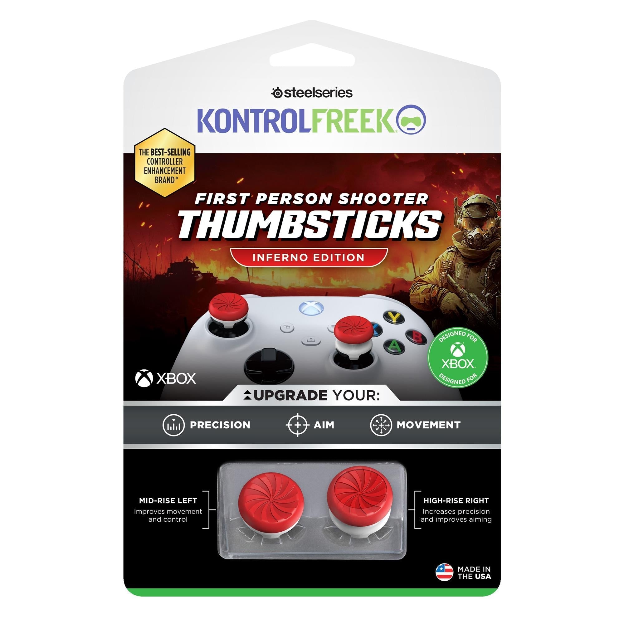 KontrolFreak FPS Inferno (Red/White) Kit for Xbox Series X/S