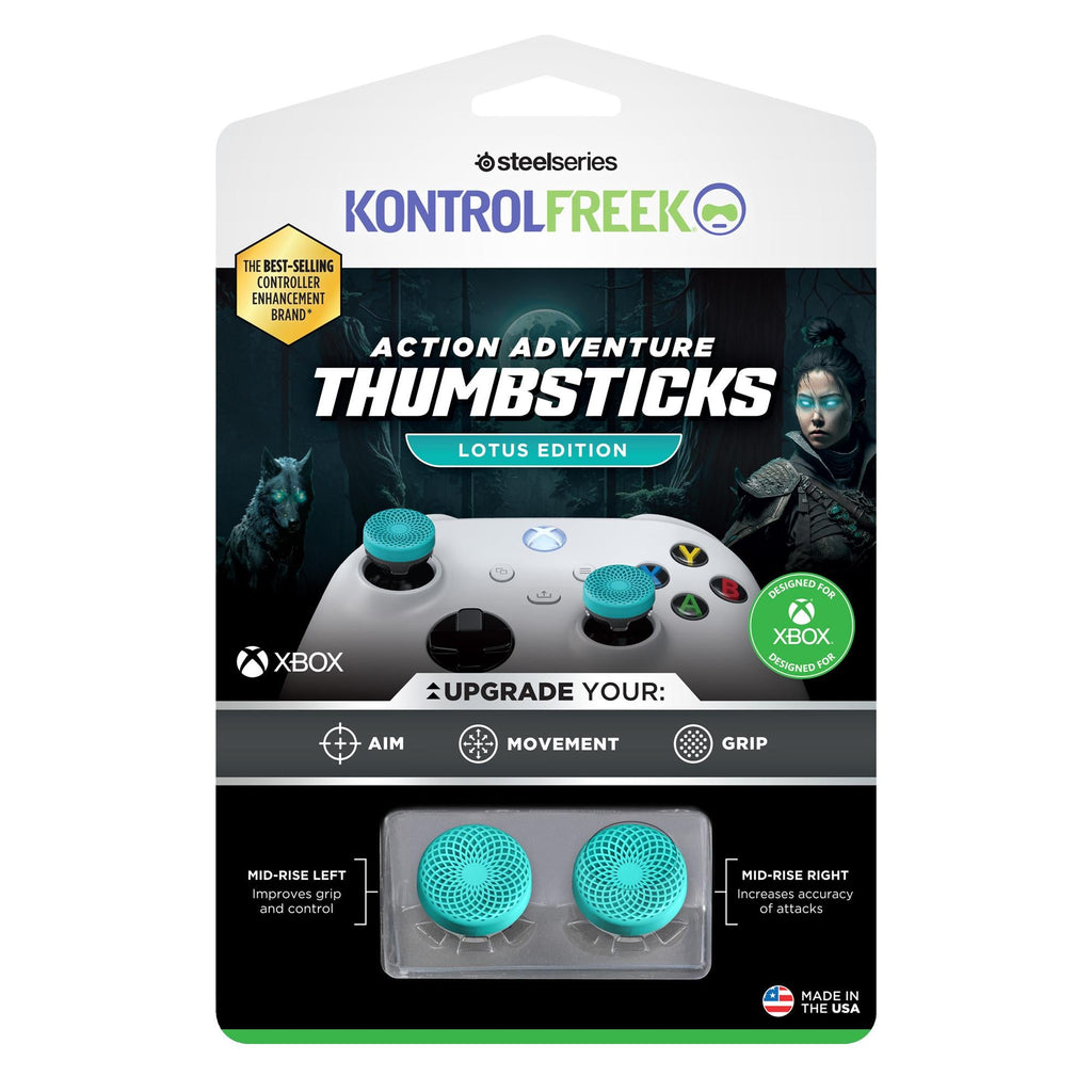 KontrolFreak Action Lotus (Teal Blue/Clear) Kit for Xbox Series X/S